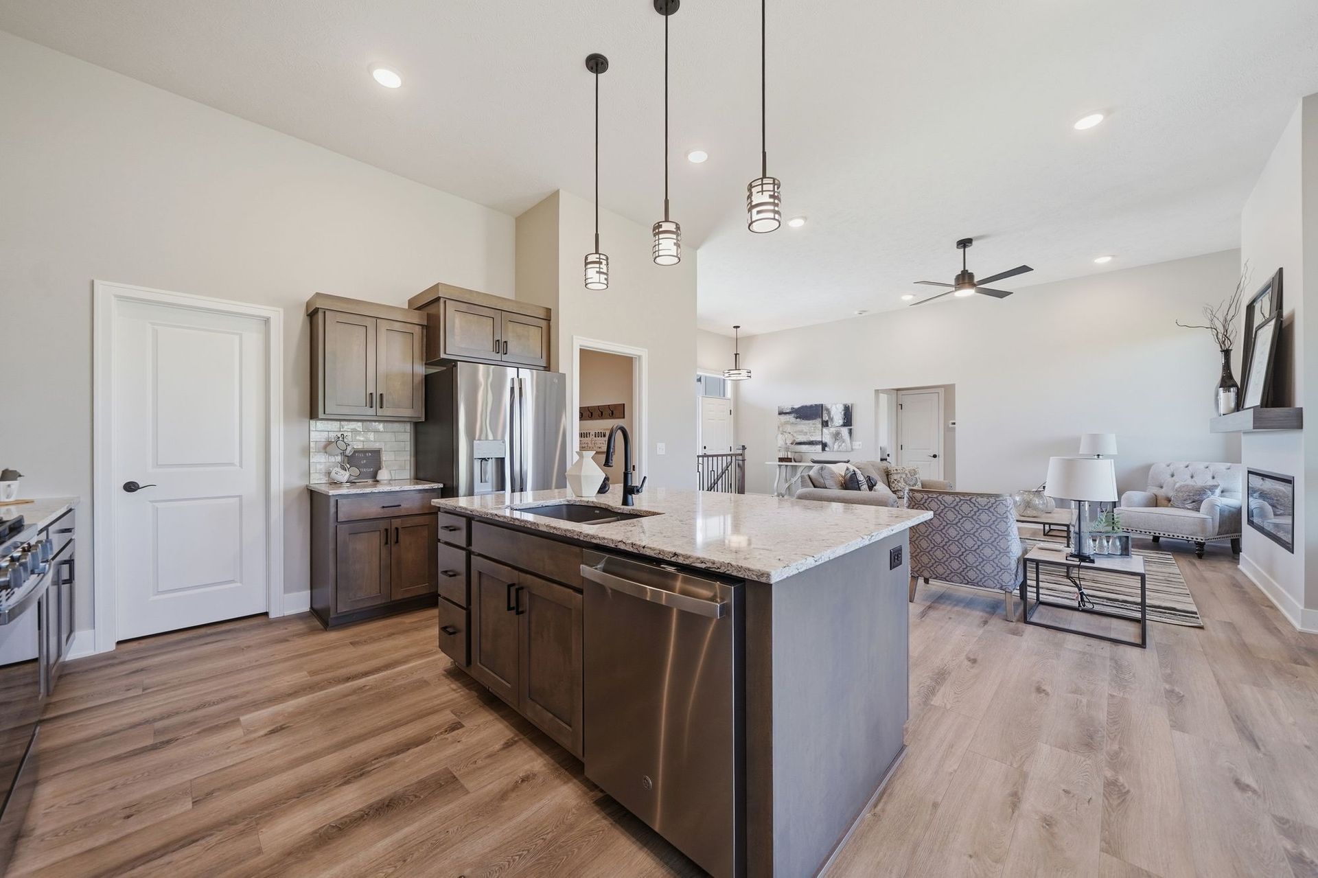 Prairie Home Builders model kitchen and dining area